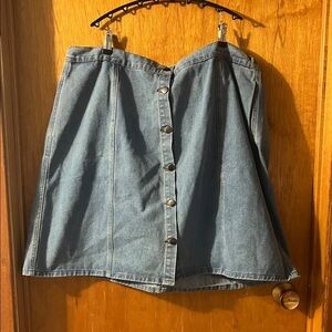 Allegra K Blue Denim A-Line Skirt Size XXXL